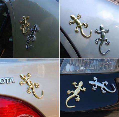 3d cool mechanical metal gecko house lizard waterproof car sticker|Quality 3D Metal Lizard Gecko Funny car sticker .